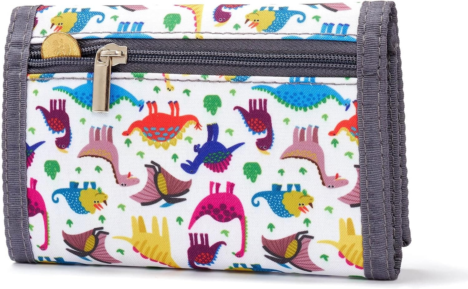 image:imageARTISTS DREAM Kids Dinosaur Wallet for Boys 68 with Zippered Coin Pocket and Card Holders Trifold