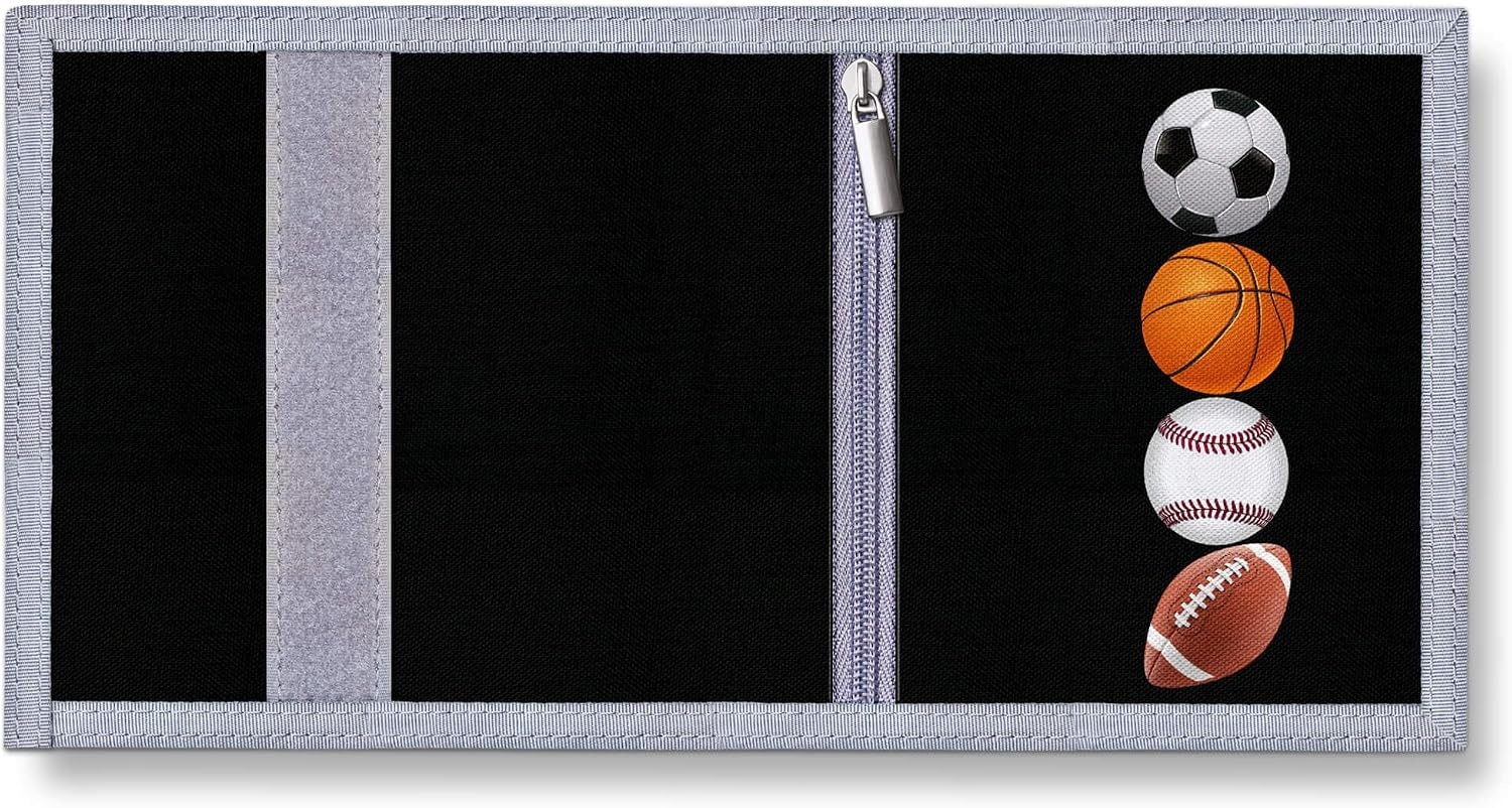 image:imageARTISTS DREAM Kids Sport Ball Wallet with Zippered Coin Pocket and Card Holders Trifold Boys Wallet Ages 68 Perfect