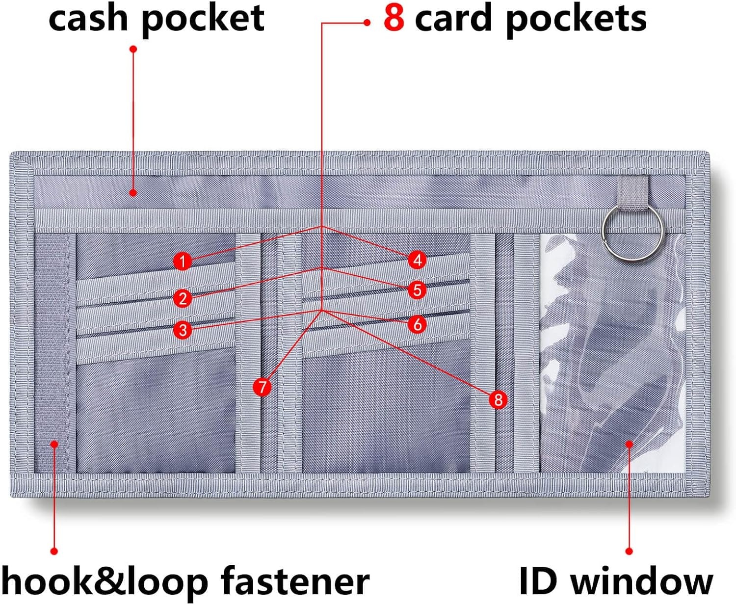 image:imageARTISTS DREAM Kids Wallet for Boys 68 with Zippered Coin Pocket and Card Holders Trifold Boys Wallet Blue Glitter
