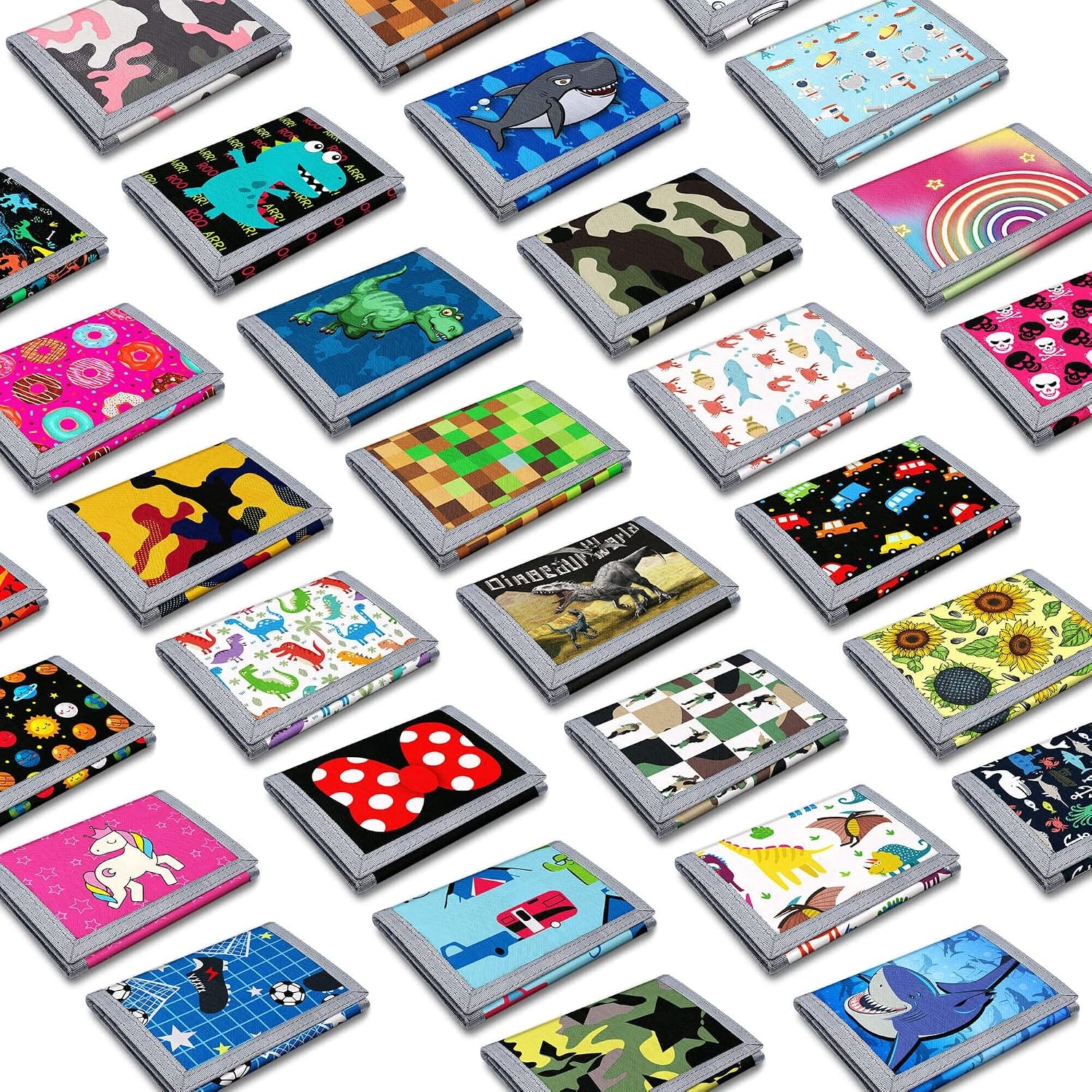 image:imageKids Wallet for Boys Girls Kids Trifold Wallet Ages 57Toddler Wallet for BoysBoys Wallet With Zippered Coin Pocket and 8 Card HoldersWallet for Childrens Birthday Christmas Gifts Dino