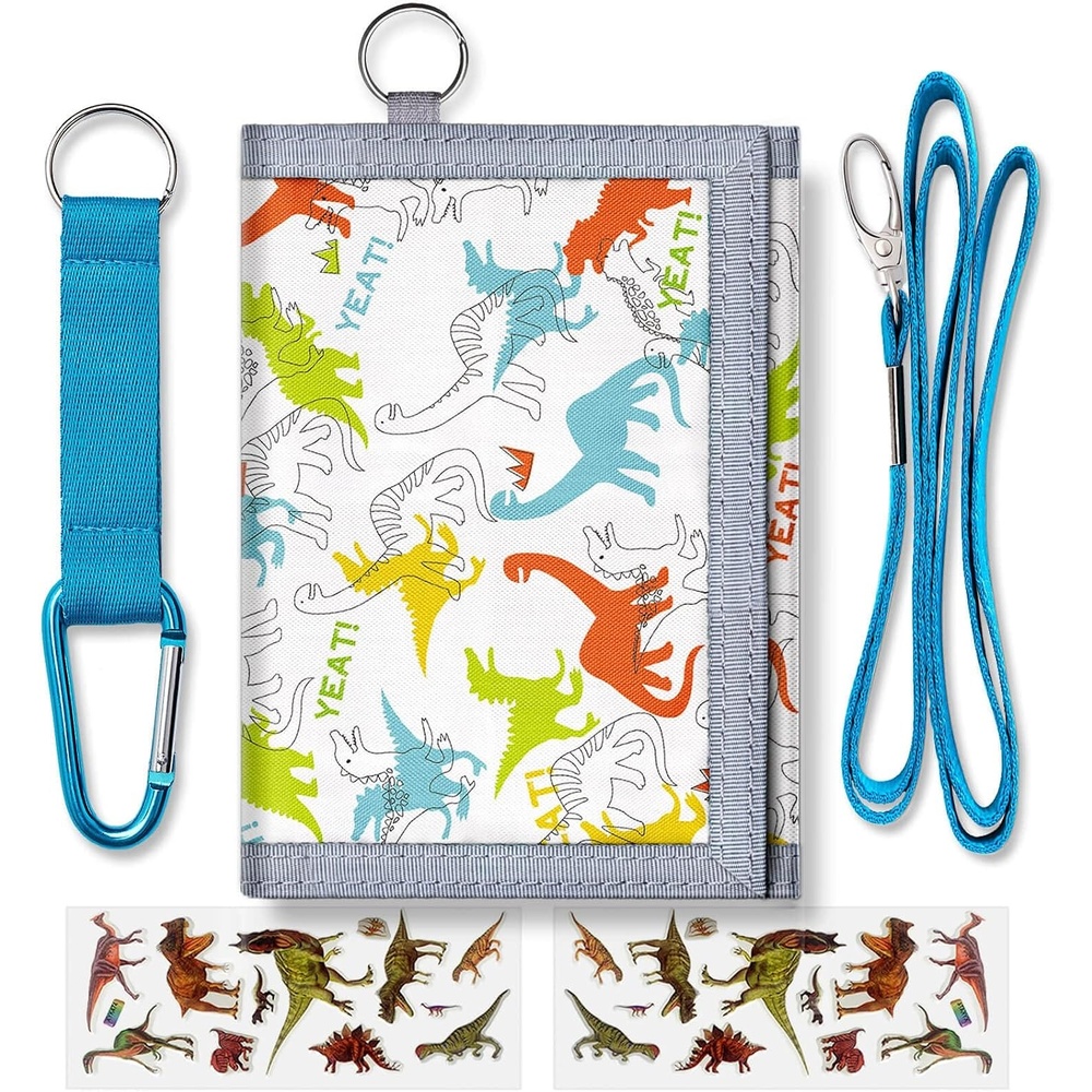 image:imageARTISTS DREAM Kids Dinosaur Wallet with Zippered Coin Pocket and Card Holders Trifold Boys Wallet for Boys 68