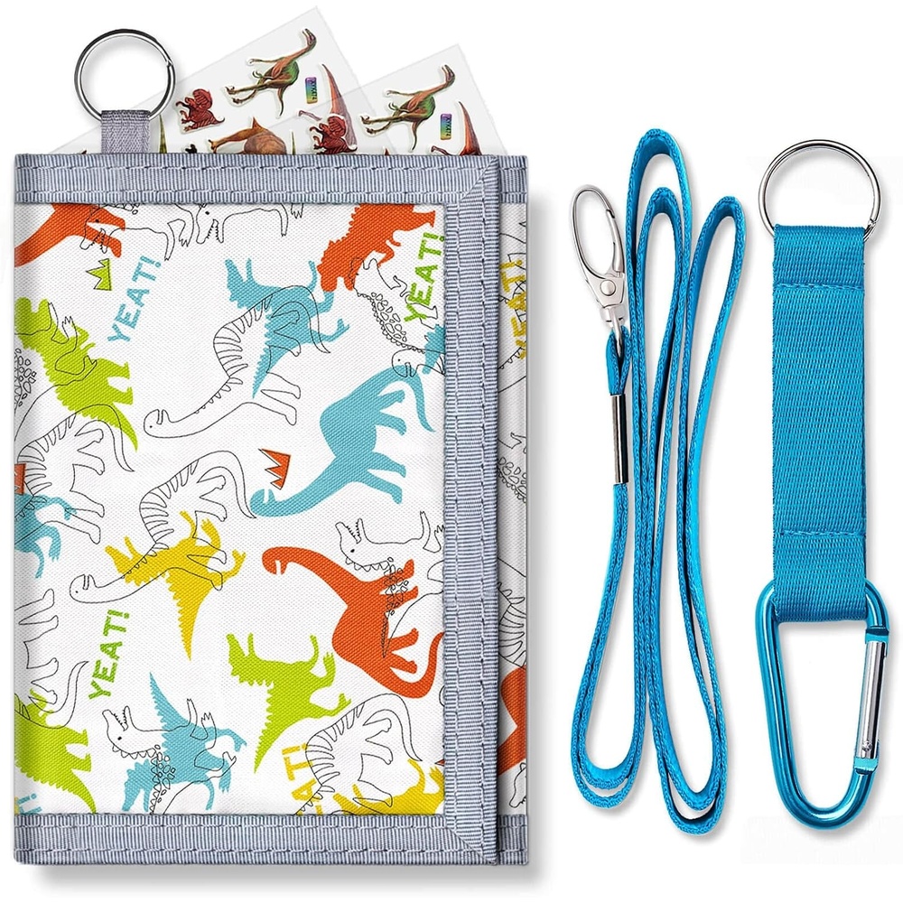 image:imageARTISTS DREAM Kids Trifold Dinosaurs Wallet Ages 418 Toddler Coin Pocket Novelty Gift