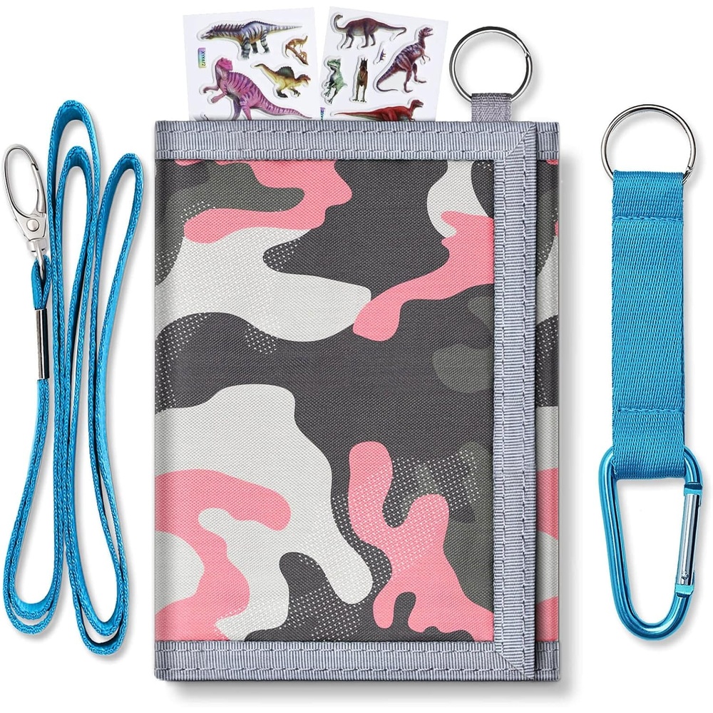 image:imageARTISTS DREAM Kids Trifold Wallet for Boys amp Girls Ages 412 Zippered Coin Pocket amp 8 Card Holders Perfect for Birthday amp Christmas Gifts Pink Camo
