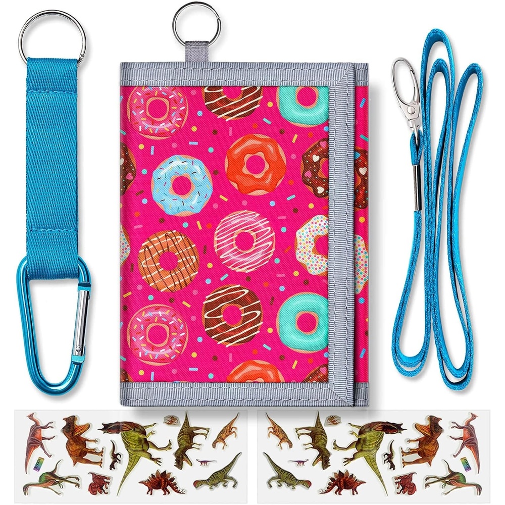 image:imageARTISTS DREAM Kids Trifold Wallet for Girls Ages 418 Cute Toddler Wallet with Coin Pocket Novelty Gift Donut