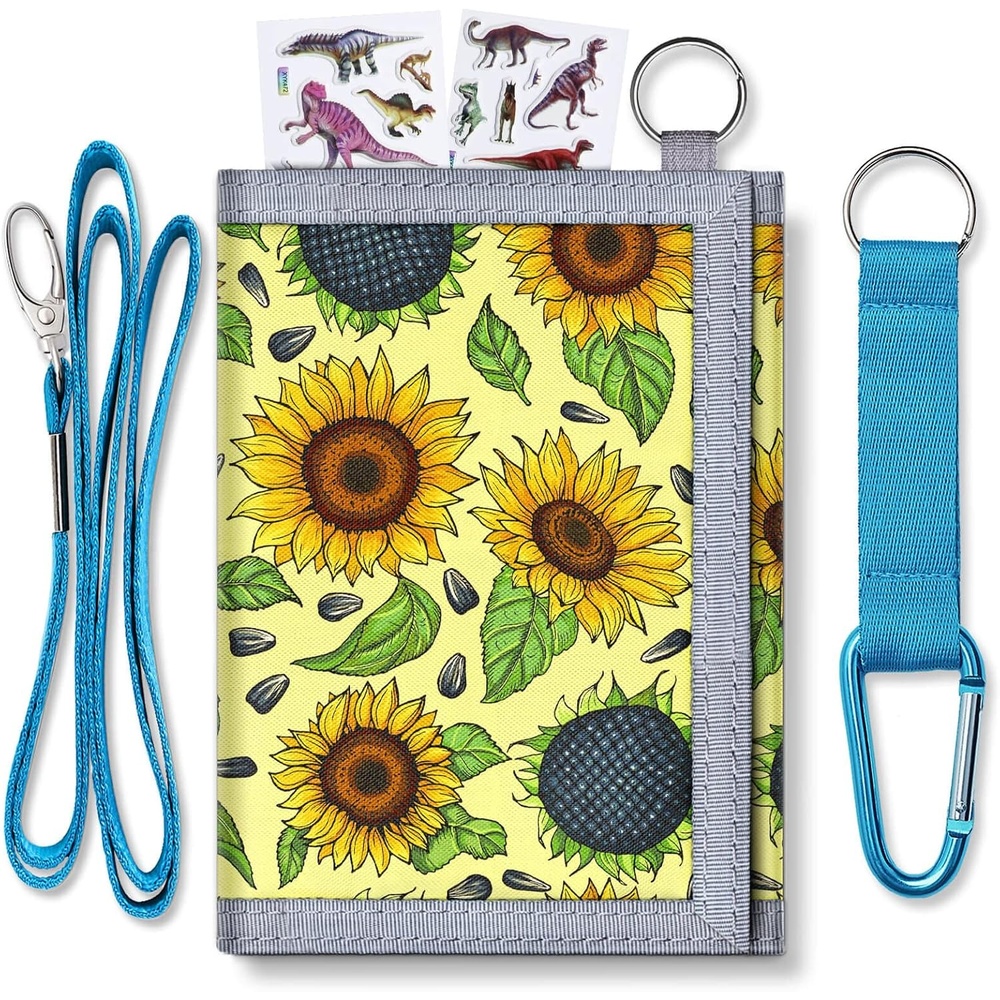 image:imageARTISTS DREAM Kids Wallet for Boys Girls Teen Kids Trifold Wallet Ages 418Wallets for Teen Girls with Coin Pocket and 8 Card HoldersNovelty Wallet for Childrens Birthday Gifts Sunflower