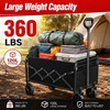 Foldable Collapsible Wagons Carts with Wheels — Folding Utility Wagon Cart | Collapsible Wagon Portable & Easy to Store for Groceries,Apartment Moving,Sports,Garden, Yard Work,Shopping;Graphite(Light Black)