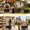 Foldable Collapsible Wagons Carts with Wheels — Folding Utility Wagon Cart | Collapsible Wagon Portable & Easy to Store for Groceries,Apartment Moving,Sports,Garden, Yard Work,Shopping;Graphite(Graphite)