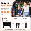 Foldable Collapsible Wagons Carts with Wheels — Folding Utility Wagon Cart | Collapsible Wagon Portable & Easy to Store for Groceries,Apartment Moving,Sports,Garden, Yard Work,Shopping;Graphite(Black)