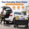 Foldable Collapsible Wagons Carts with Wheels — Folding Utility Wagon Cart | Collapsible Wagon Portable & Easy to Store for Groceries,Apartment Moving,Sports,Garden, Yard Work,Shopping;Graphite(Black)