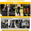 Wagons Carts Foldable, 500 lb 220L Collapsible Wagon with Brakes | Heavy folding wagon for groceries, camping, beach, outdoor hauling; large storage, brake control and compact folding design(Pitch Black)