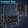 Wagons Carts Foldable, 500 lb 220L Collapsible Wagon with Brakes | Heavy folding wagon for groceries, camping, beach, outdoor hauling; large storage, brake control and compact folding design(Jet Black)