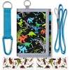 ARTIST’S DREAM Kids Dinosaur Wallet, Ages 4-8, Tri-Fold with Zippered Coin Pocket, Multicolor Camouflage Cartoon
