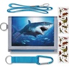 ARTIST’S DREAM Kids’ Wallet for Boys 6-8 with Zippered Coin Pocket and Card Holders, Trifold Boys’ Wallet (Blue Glitter)