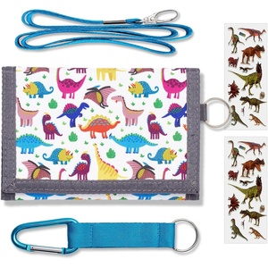 ARTIST’S DREAM Kids Dinosaur Wallet for Boys 6-8 with Zippered Coin Pocket and Card Holders, Trifold