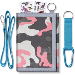 ARTIST’S DREAM Kids Trifold Wallet for Boys & Girls, Ages 4-12 – Zippered Coin Pocket & 8 Card Holders – Perfect for Birthday & Christmas Gifts (Pink Camo)