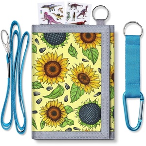 ARTIST’S DREAM Kids Wallet for Boys Girls Teen Kids Trifold Wallet Ages 4-18,Wallets for Teen Girls with Coin Pocket and 8 Card Holders,Novelty Wallet for Childrens Birthday Gifts (Sunflower