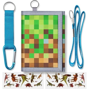ARTIST’S DREAM Kids Wallet with Zippered Coin Pocket and Card Holders, Trifold Checked Wallet for Boys 6-8