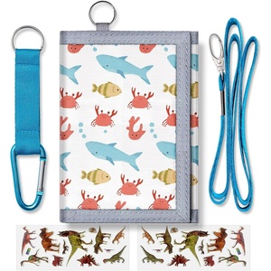 Kids Trifold Wallet – Ages 4-18, With Coin Pocket & 8 Card Holders, Perfect for Boys & Girls, Ideal for Birthdays & New Year Gifts (Fish Crab Design)